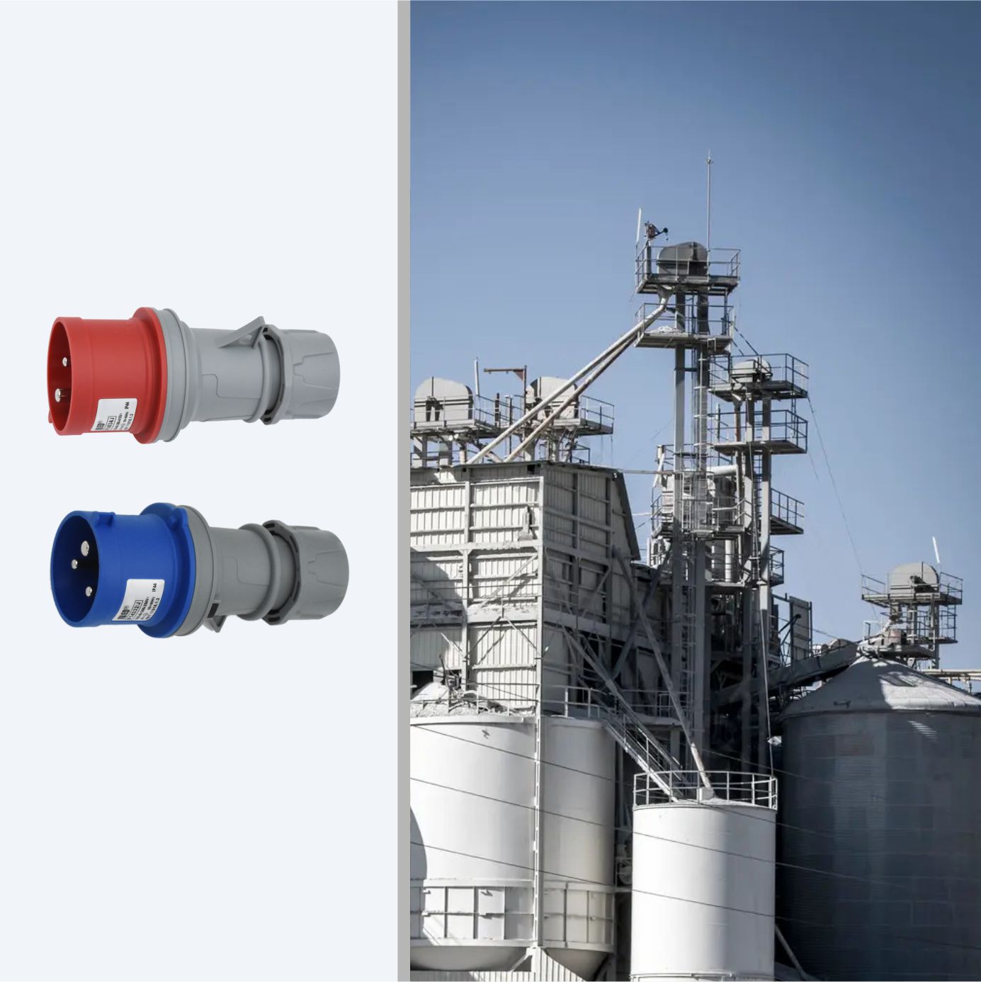 【指印】国标IP44公母对接阻燃材料工业防水连接器
